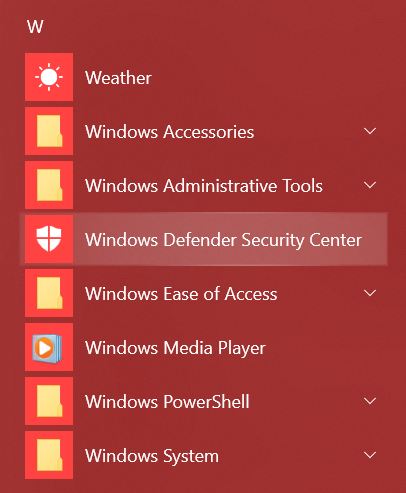 windows OS antivirus